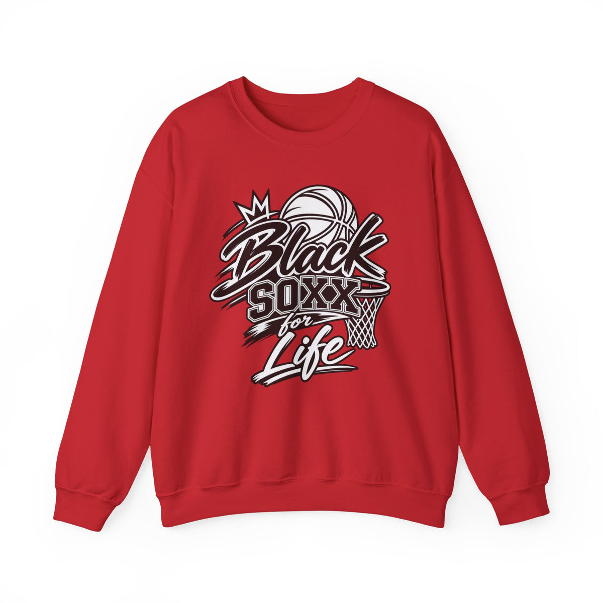 Black Soxx for Life Sweatshirt — Retro Basketball Crewneck