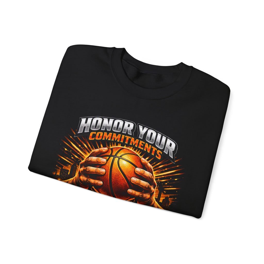 Black Soxy Basketball Sweatshirt – "Honor Your Commitments" Team Crewneck