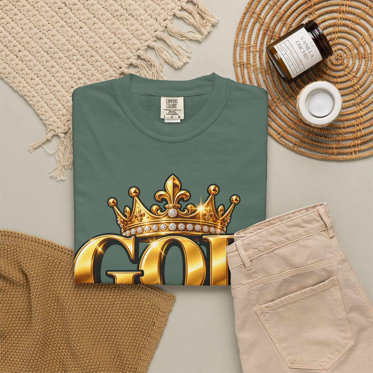 God Did!! Graphic T-Shirt — Gold Crown Christian Faith Tee