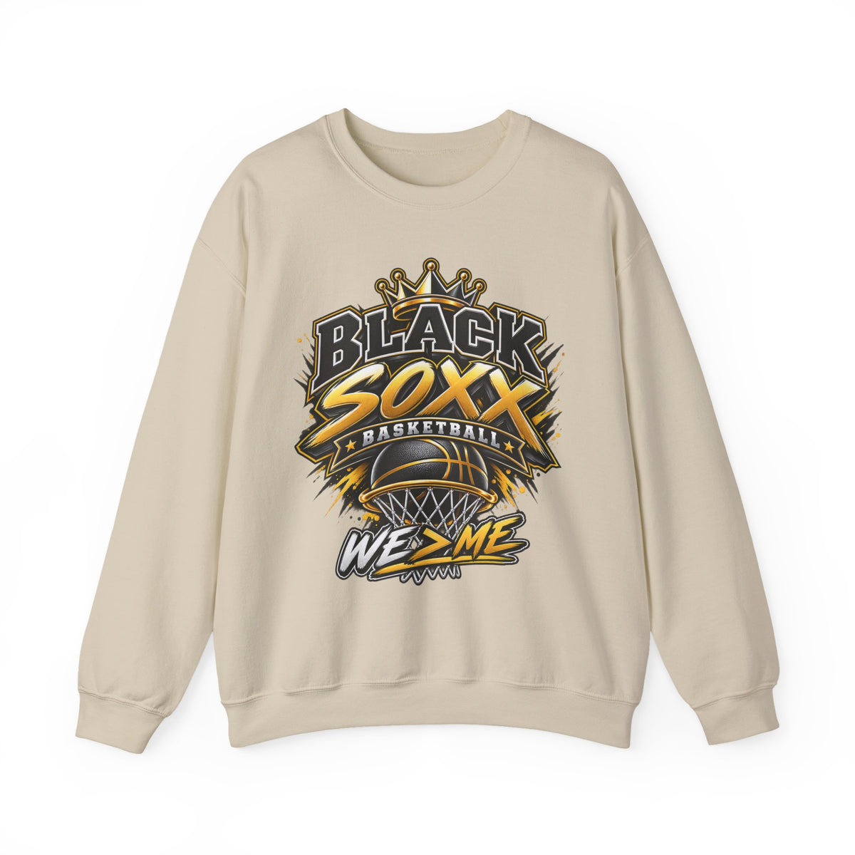 Basketball Crewneck - "Black Soxx" Team Logo Sweatshirt