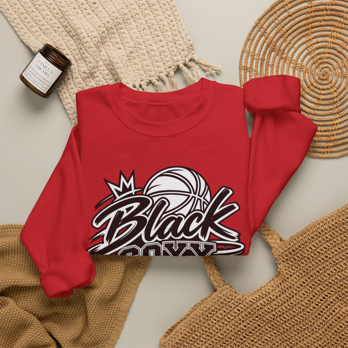 Black Soxx for Life Sweatshirt — Retro Basketball Crewneck