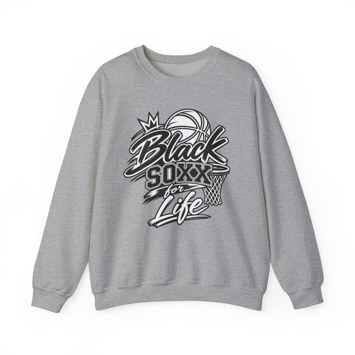Black Soxx for Life Sweatshirt — Retro Basketball Crewneck