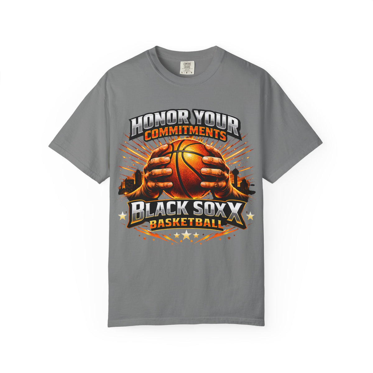 Honor Your Commitments Basketball T-Shirt — Black Sox X Team Tee