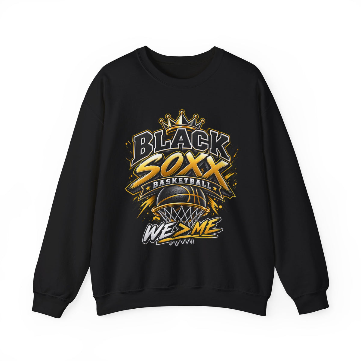 Basketball Crewneck - "Black Soxx" Team Logo Sweatshirt