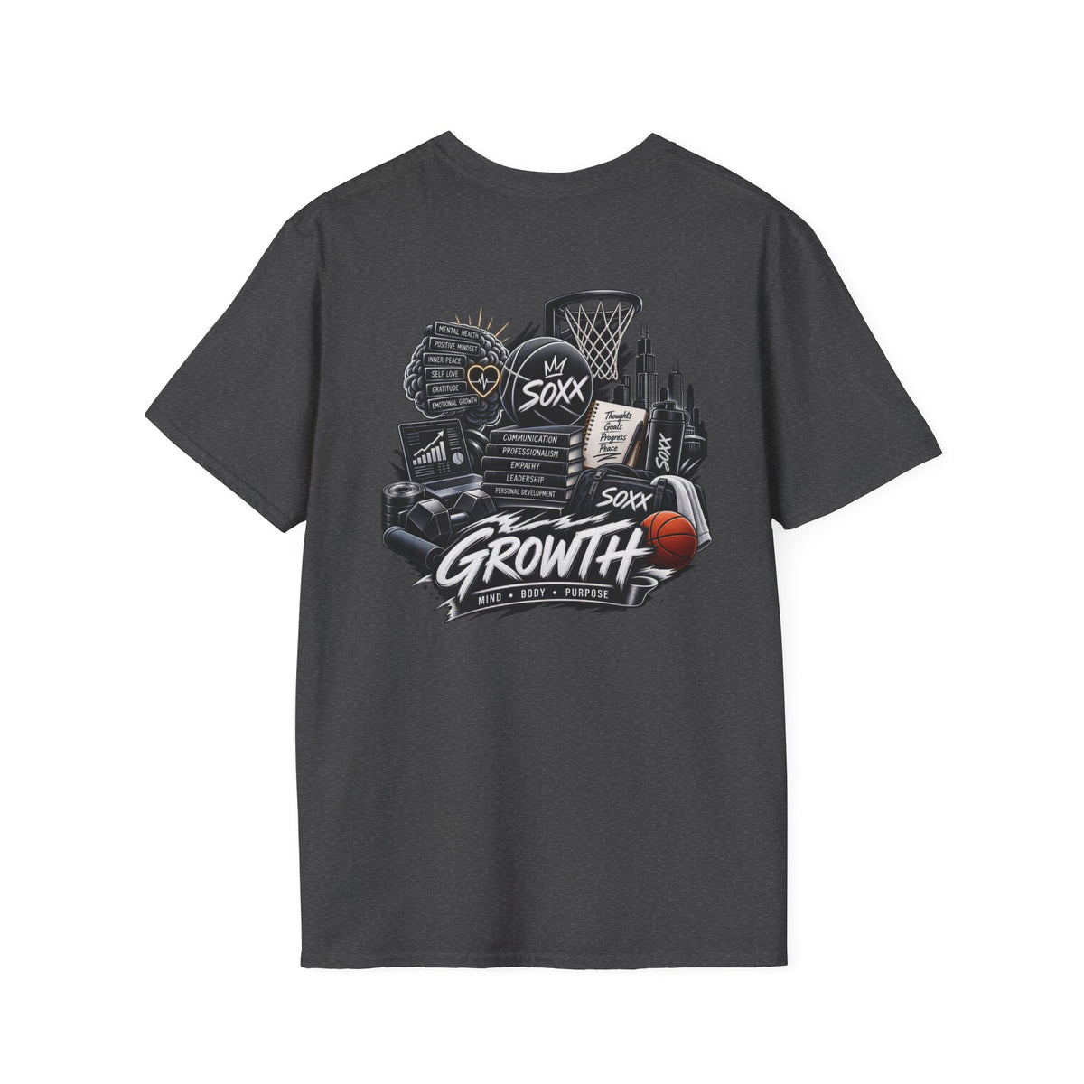 Black Soxx Basketball T‑Shirt — Graphic Hoop & Team Growth Tee