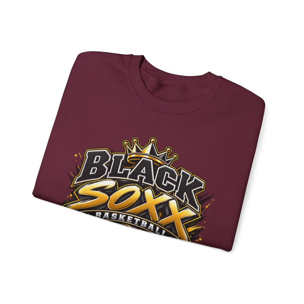 Basketball Crewneck Sweatshirt — "Black Soxx" Vintage Team Logo