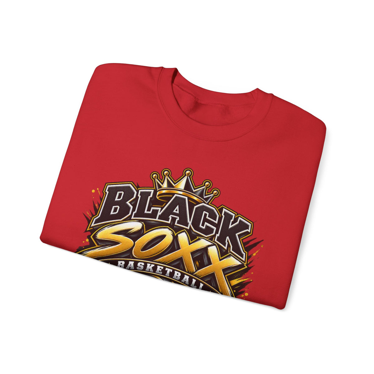 Basketball Crewneck Sweatshirt — "Black Soxx" Vintage Team Logo