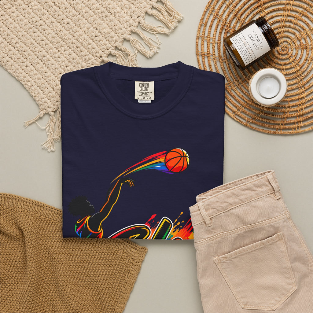 Black Soxx Basketball T-Shirt — Colorful Slam Dunk Graphic Tee