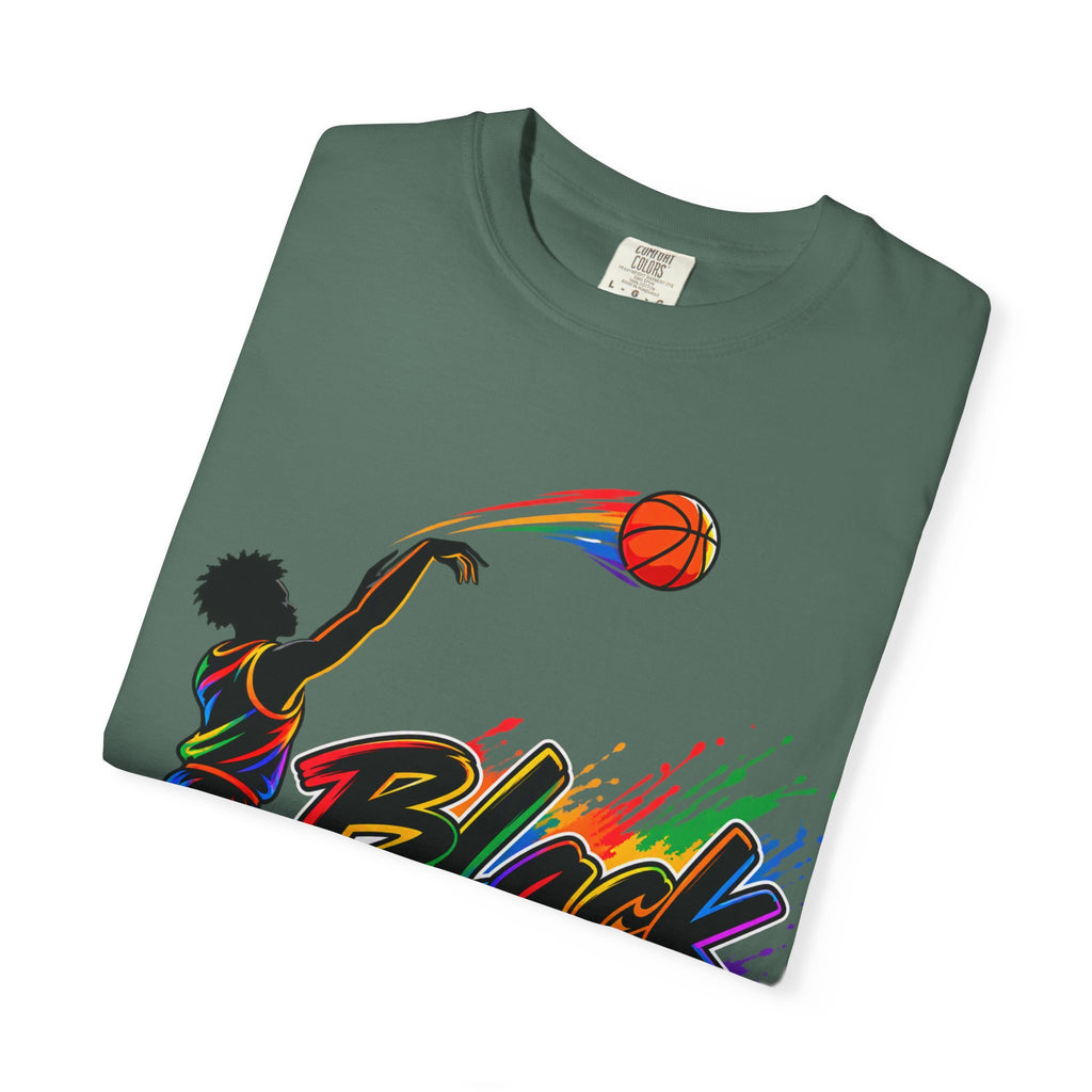 Black Soxx Basketball T-Shirt — Colorful Slam Dunk Graphic Tee