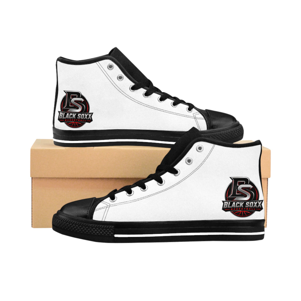 Black Soxx High-Top Sneakers — Vintage Logo Men’s Classic Sneakers