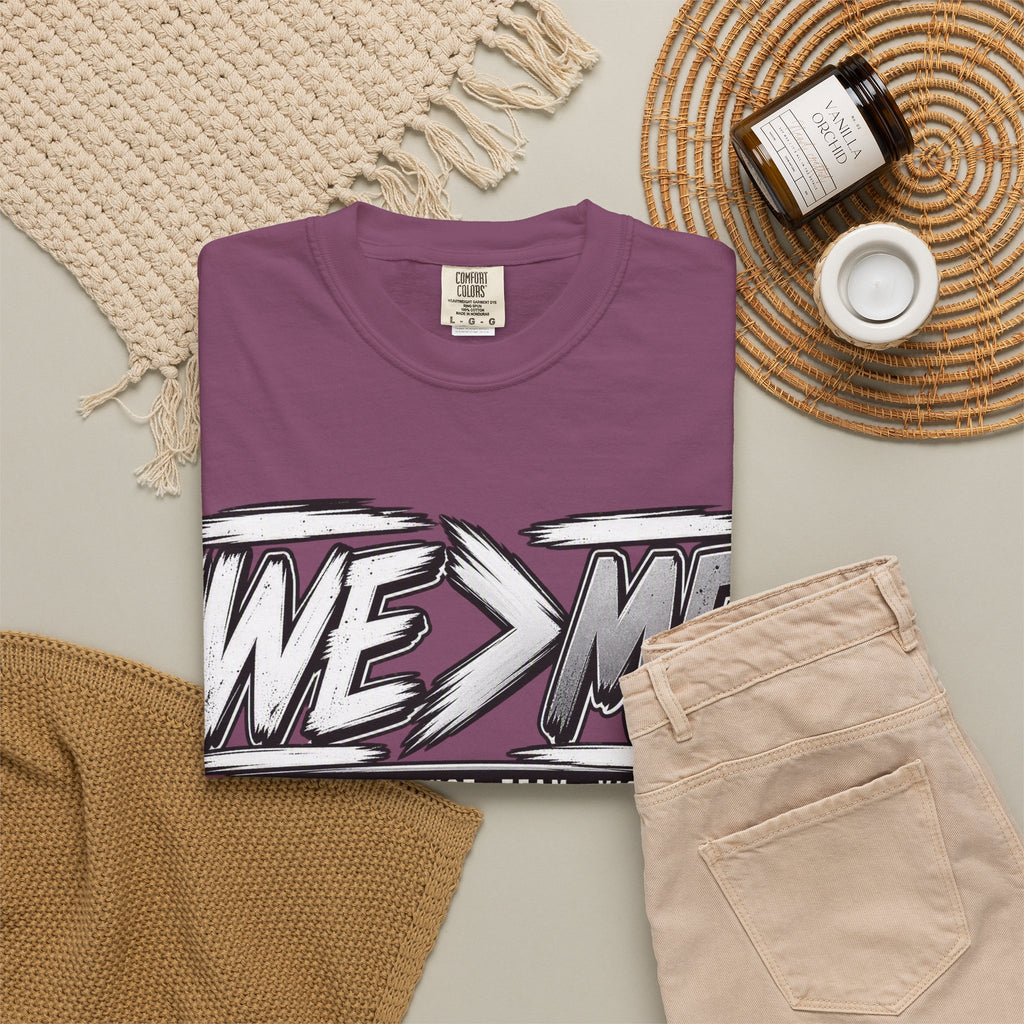 We > Me Basketball Team T-Shirt — "Together. Trust. Team. Victory."
