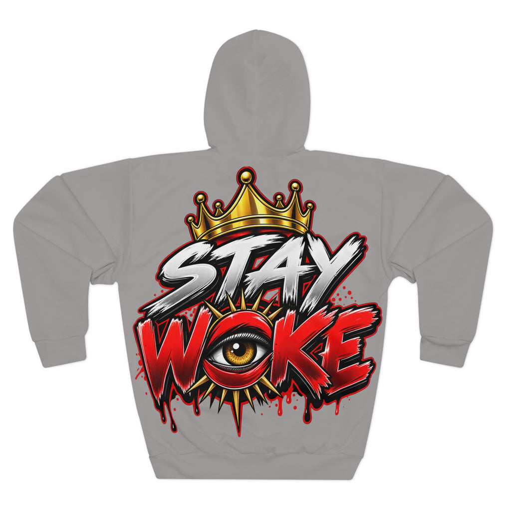 Stay Woke Hoodie — Graphic Crown Eye Streetwear Pullover