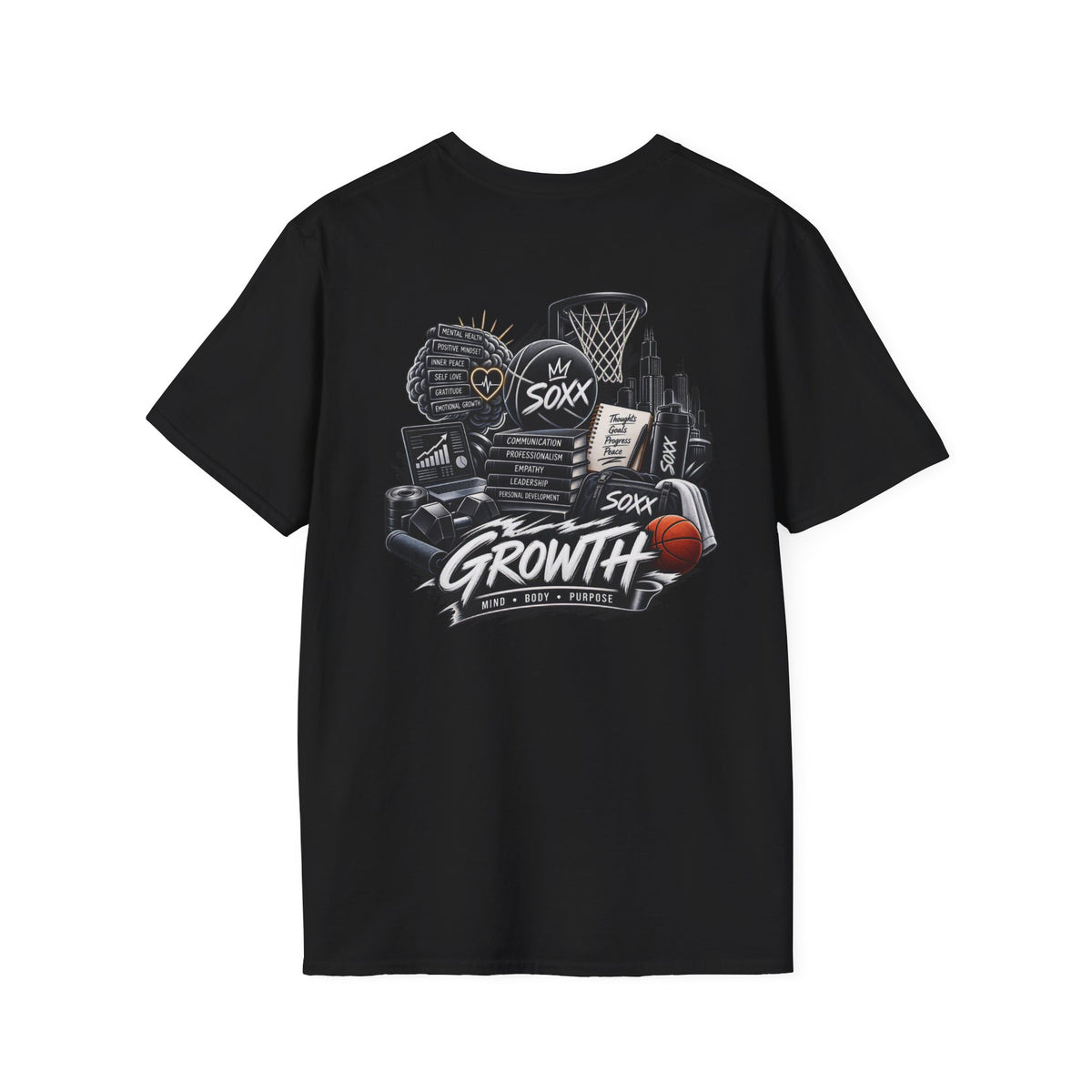 Black Soxx Basketball T‑Shirt — Graphic Hoop & Team Growth Tee
