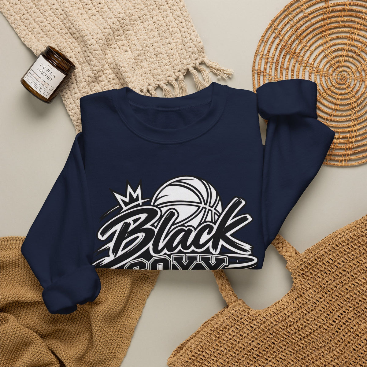 Black Soxx for Life Sweatshirt — Retro Basketball Crewneck