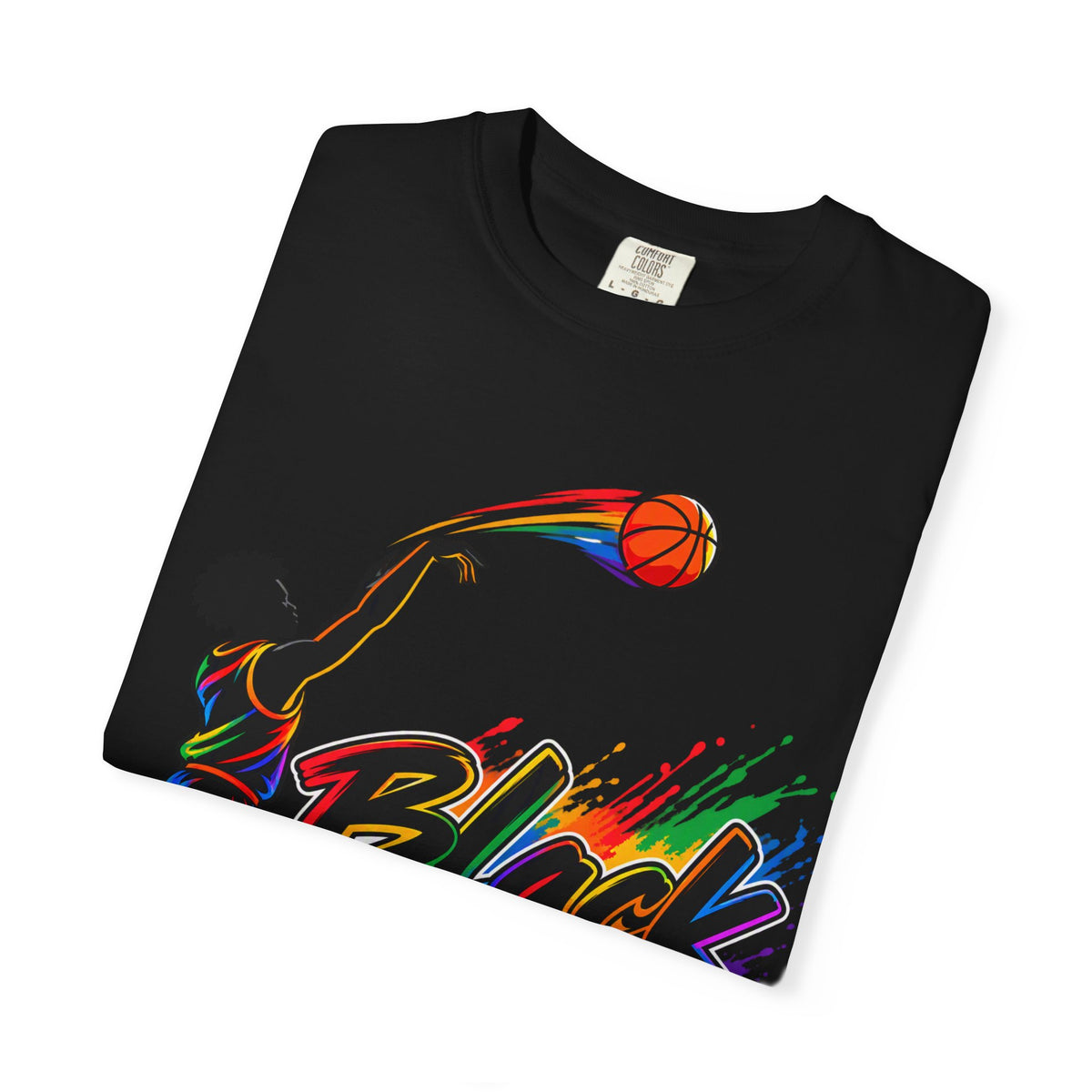 Black Soxx Basketball T-Shirt — Colorful Slam Dunk Graphic Tee