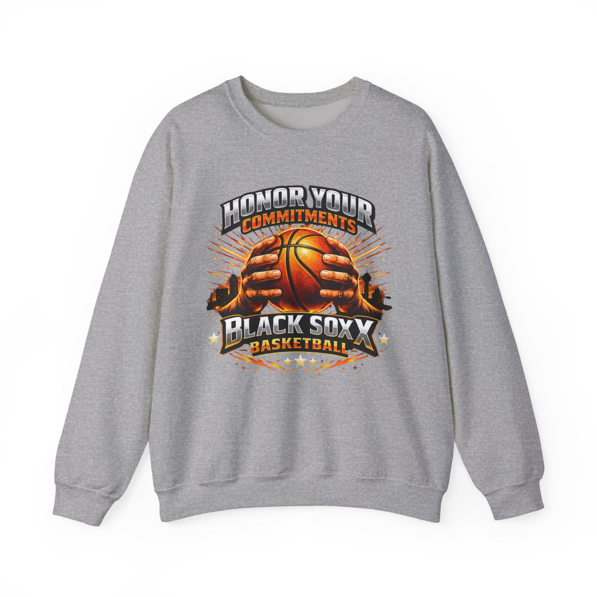 Black Soxy Basketball Sweatshirt – "Honor Your Commitments" Team Crewneck