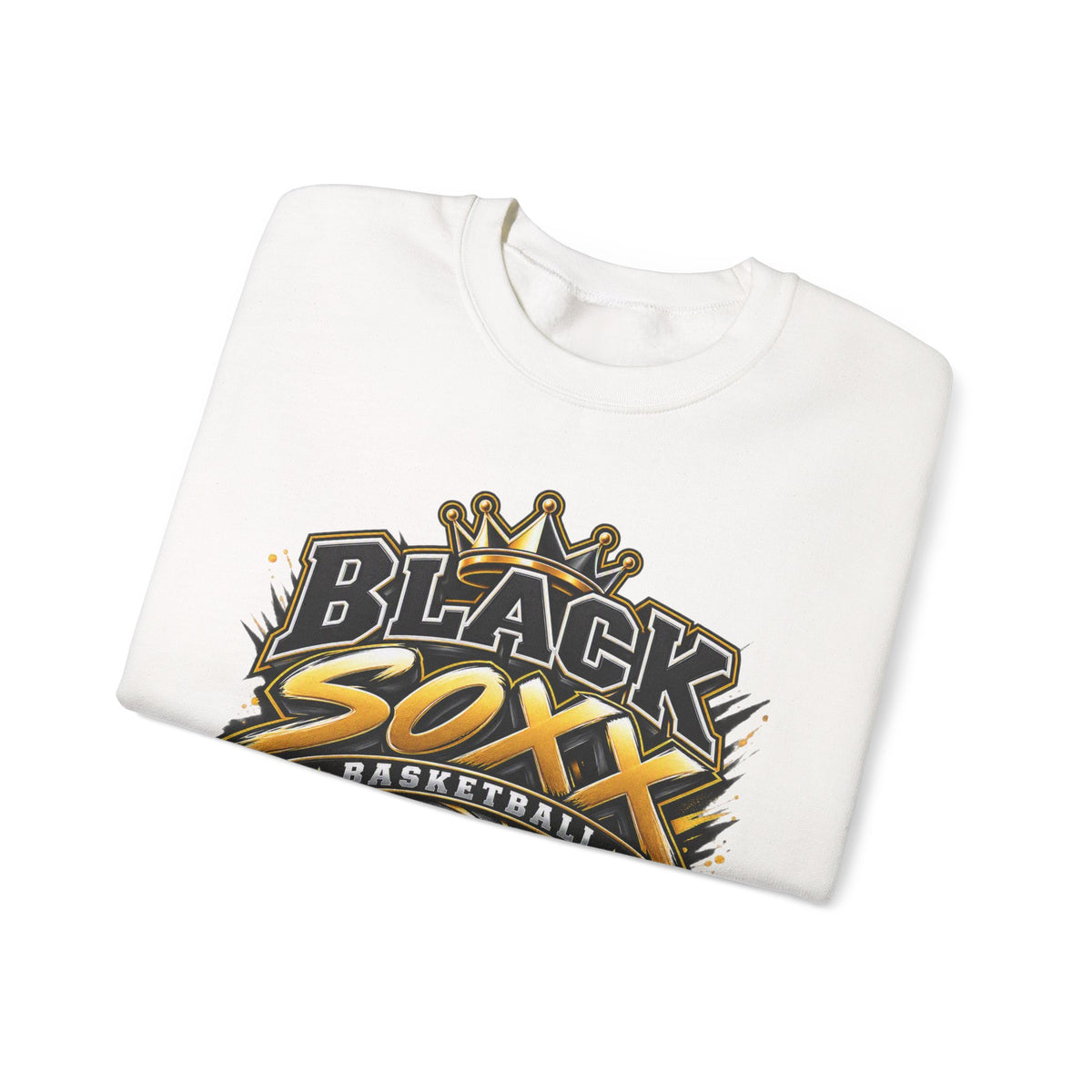 Basketball Crewneck Sweatshirt — "Black Soxx" Vintage Team Logo