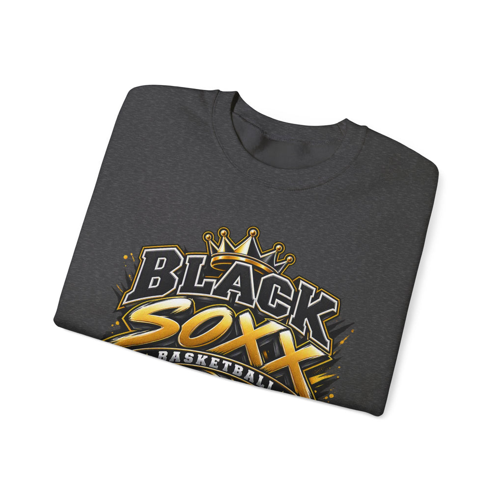 Basketball Crewneck Sweatshirt — "Black Soxx" Vintage Team Logo