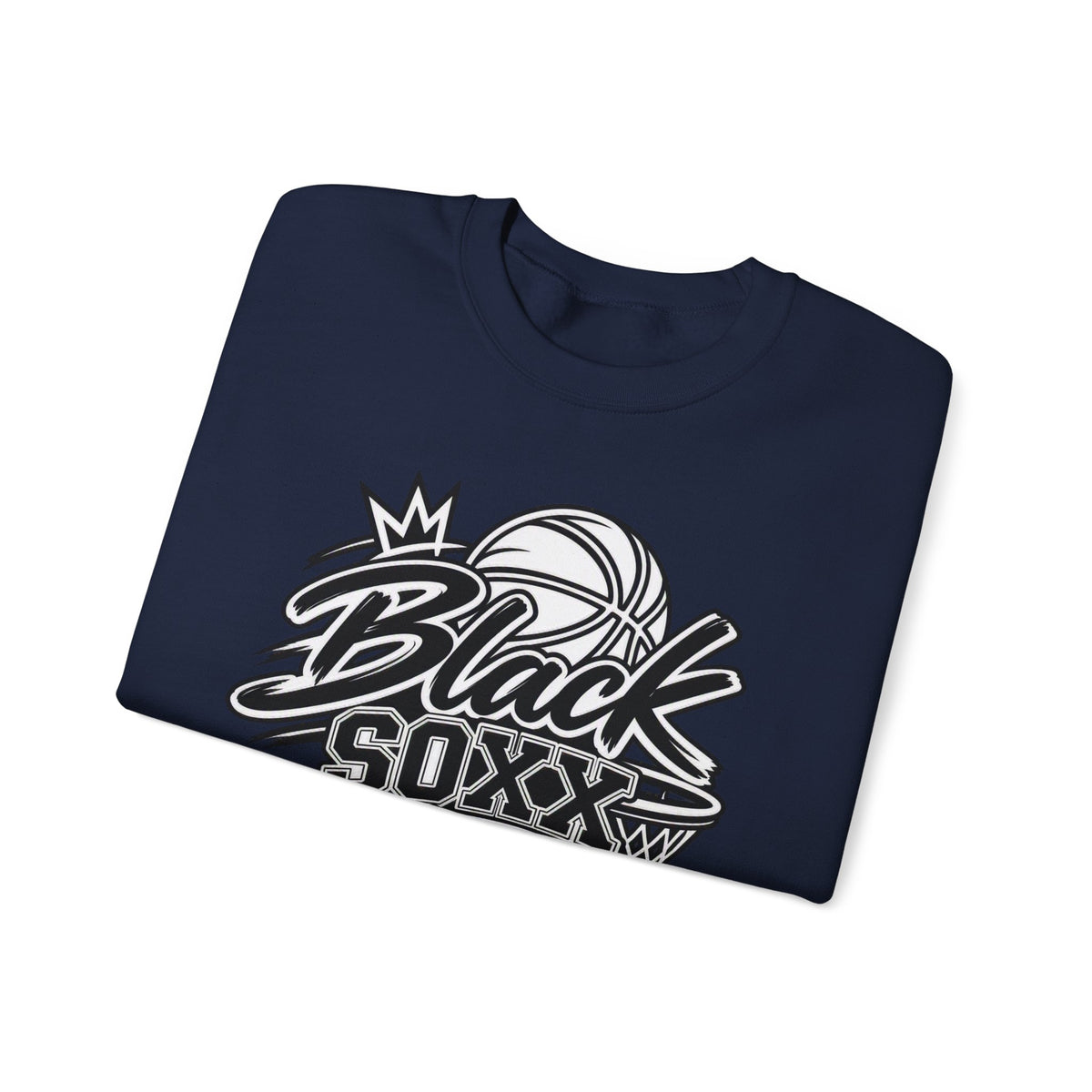 Black Soxx for Life Sweatshirt — Retro Basketball Crewneck