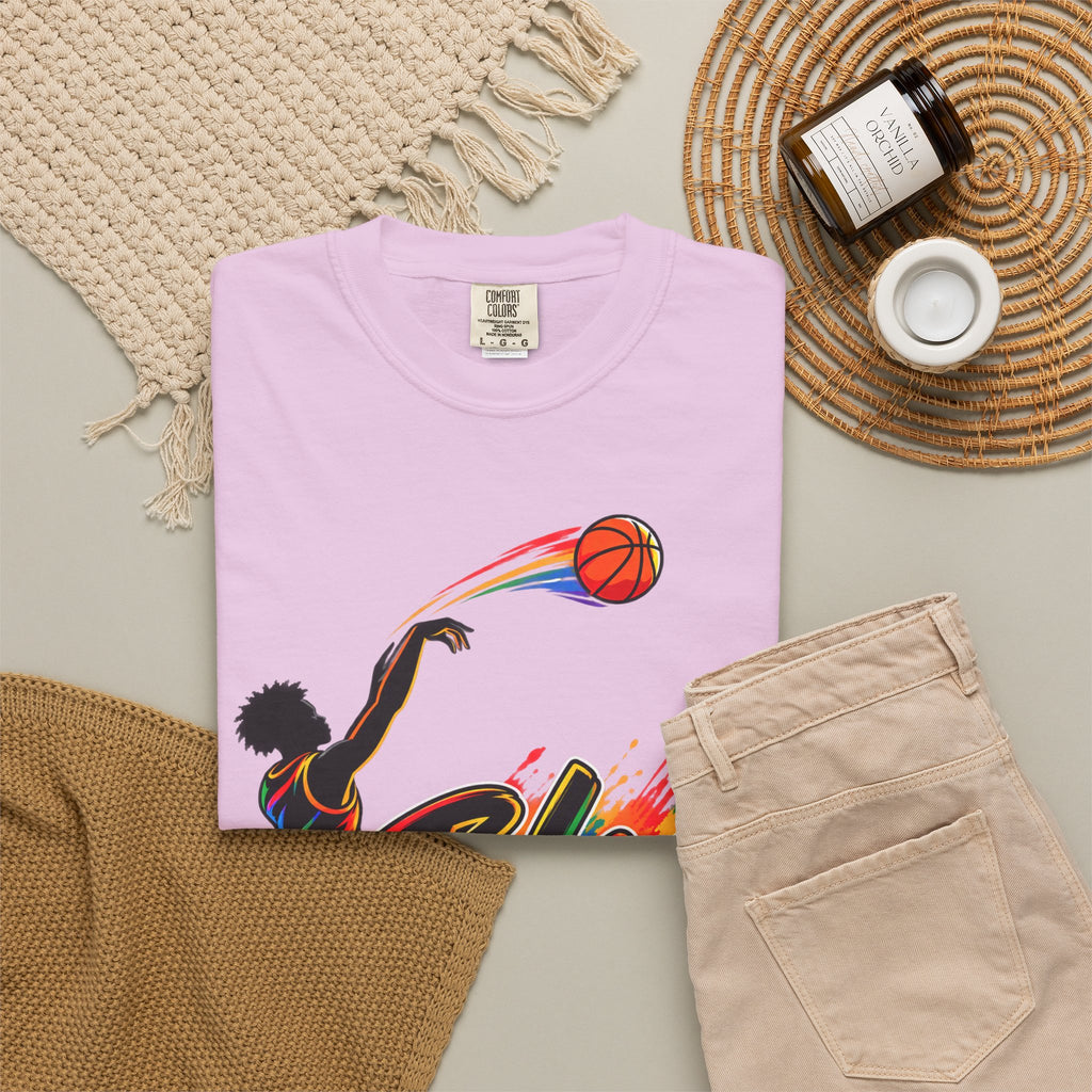 Black Soxx Basketball T-Shirt — Colorful Slam Dunk Graphic Tee