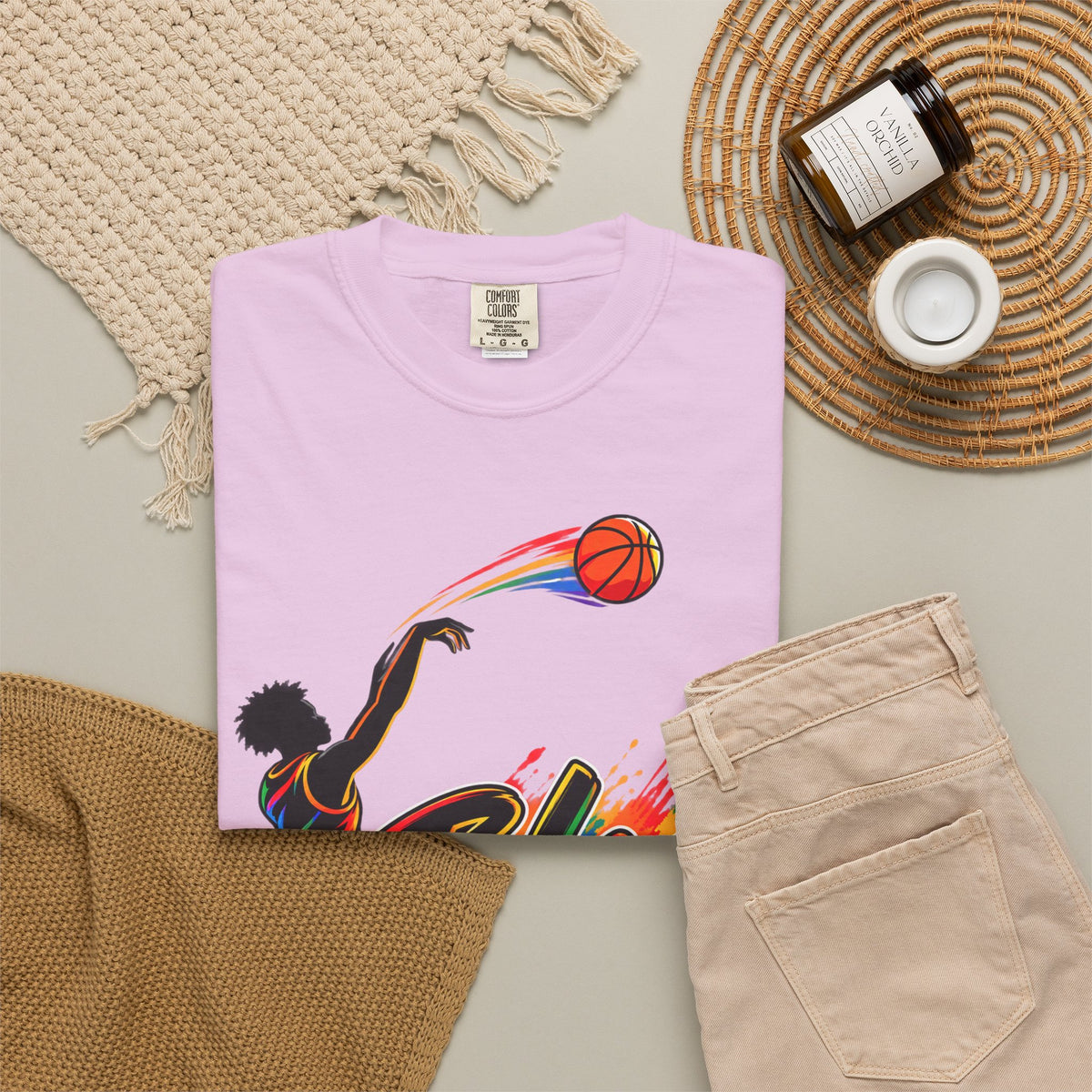 Black Soxx Basketball T-Shirt — Colorful Slam Dunk Graphic Tee