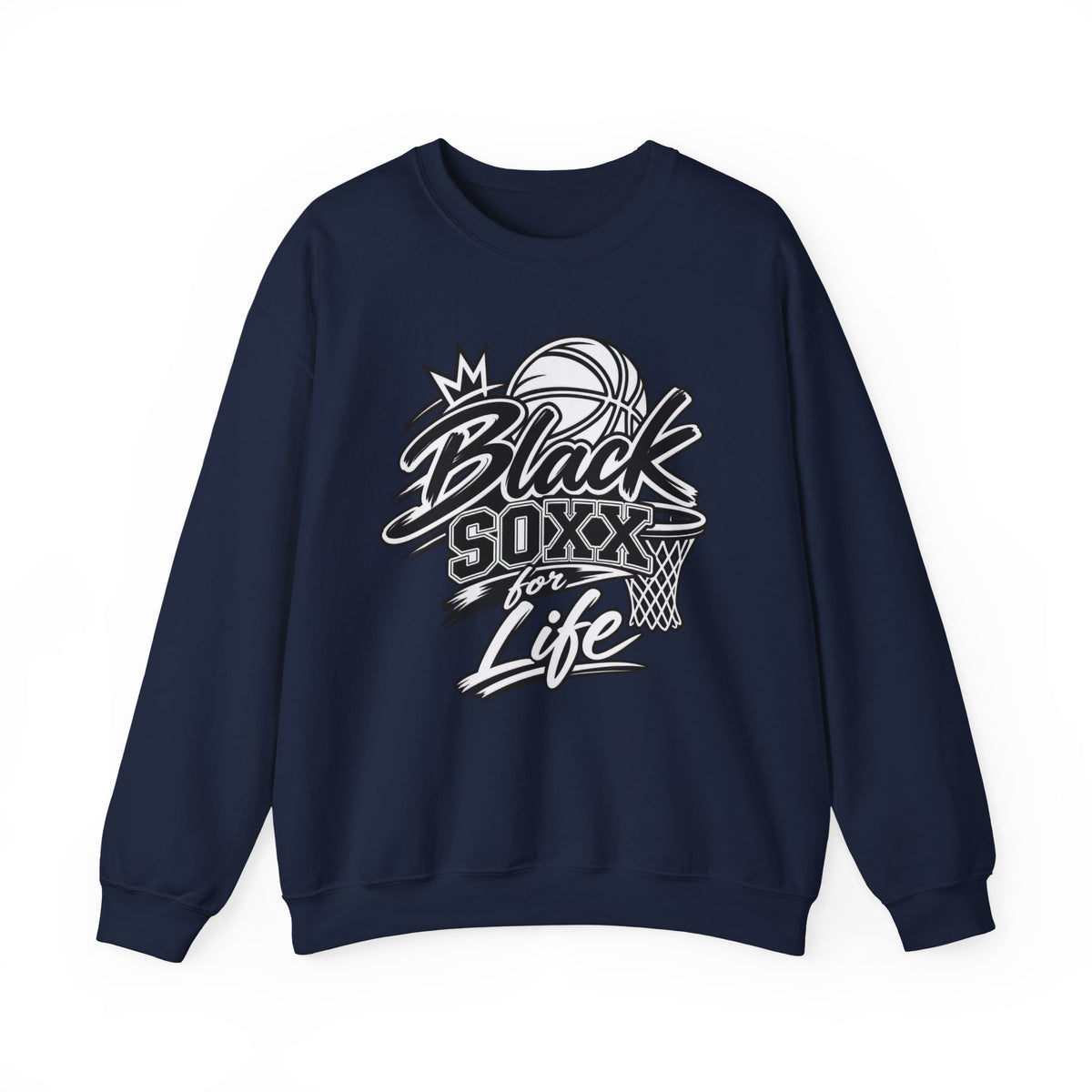 Black Soxx for Life Sweatshirt — Retro Basketball Crewneck